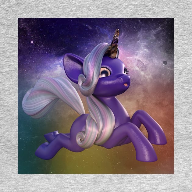 Pretty Purple Unicorn Pony by Miss Santa's Store